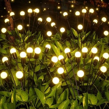 4x солнечные светлячки, садовые лампы 15LED