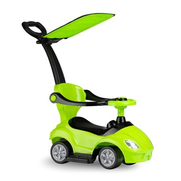 RIDDLE PUSH CAR 2in1 — QKIDS LOLO GREEN — МЕЛОДИЯ ВЕРХНЕЕ ХРАНЕНИЕ