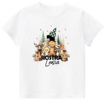 Koszulka personalizowana dla siostry SIOSTRA zestaw LAS ROK r. 122