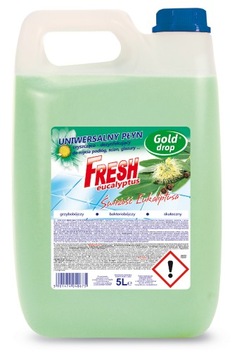 Płyn czyszcząco-dezynfekujący Fresh 5l Eukaliptus Gold Drop Mycie i dezynfe
