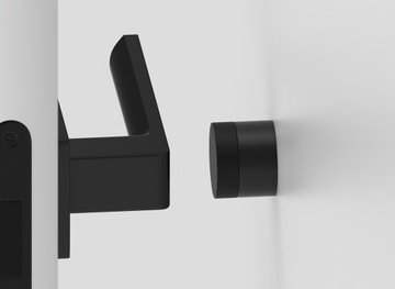 Настенный бампер, дверной стопор, цилиндр, черный