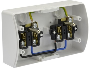 KOALA ДВОЙНАЯ НАКЛАДНАЯ РОЗЕТКА С ЗАСЛОНКОЙ IP44