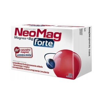 NEOMAG FORTE MAGNEZ WITAMINA B6 STRES NAUKA 50tab.