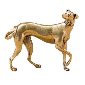 Mosiężna figurka psa Mini statua psa do salon