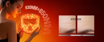Сертифицированная FDA маска для терапии красным светом 4D, 311 светодиодов 850 нм с фотонной технологией