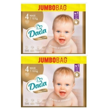 Pieluchy DADA 4 ExtraCare Pampersy Jumbobag 164szt