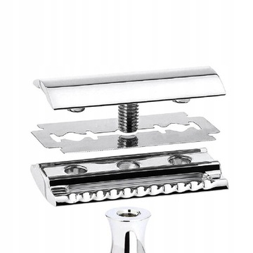 Бритва с двойным лезвием, черная.