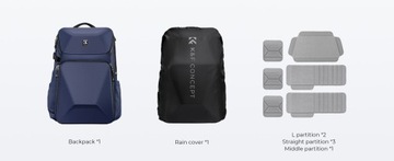 Большой фоторюкзак K&F для камеры, портативной камеры, дорожная оболочка