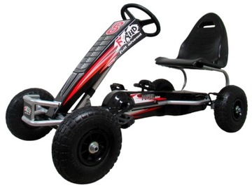 G5 GOKART С ПЕДАЛЬЮ, НАДУВАННЫЕ КОЛЕСА, РУЧНОЙ ТОРМОЗ, ЧЕРНОЕ ИЗДАНИЕ