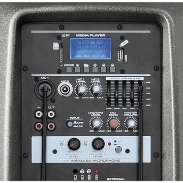 Vonyx AP1200PA 12-дюймовая колонка + микрофоны + поясной блок