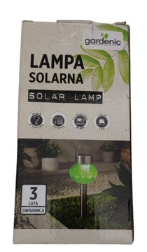 LAMPA SOLARNA WBIJANA WISZĄCA 35cm 2w1 ZIELONA