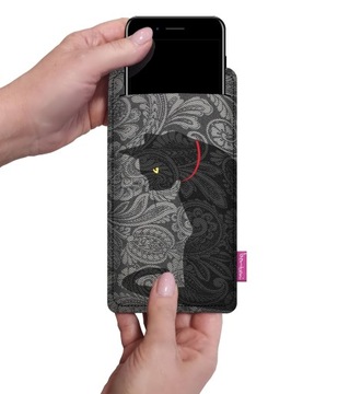 Etui na smartfon BERTONI z filcu Kleks 10 x 17,5 cm