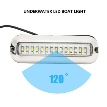 OŚWIETLENIE PODWODNE 42LED MORSKIE OŚWIETLENIE OTOCZENIA 10-30V DC NIEBIESK
