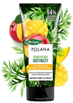HERBAPOL POLANA - KREM DO RĄK ODŻYWCZY - MARCHEWKA+MANGO+OLEJ BABASSU 50ml