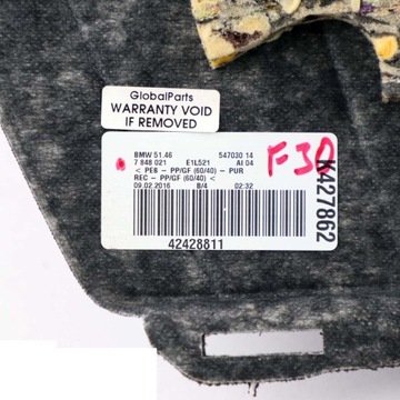 BMW F30 F80 M3 POLIČKA KUFRU ČERNÁ 7848021