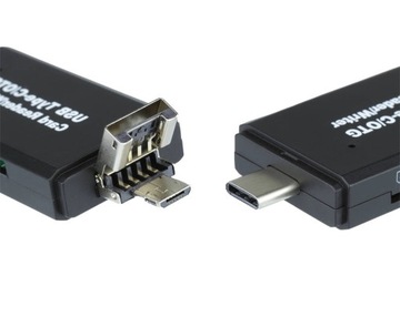 Устройство чтения карт памяти SD, microSD, USB micro, тип C