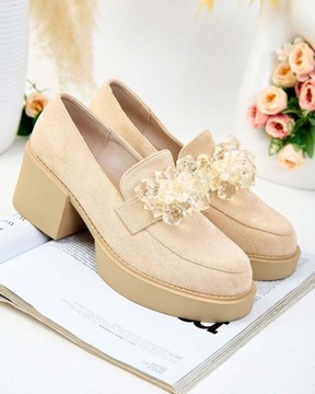 БЕЖЕВЫЕ ЖЕНСКИЕ МОКАСИНЫ PEGORANI 39