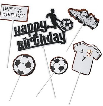 TOPPER Pikery Piłka Noża Football dekoracja tort