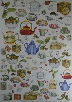 papier do decoupage 50 x 70cm - herbatka