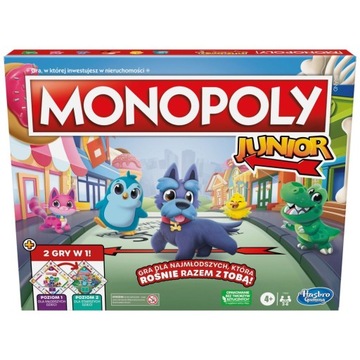 HASBRO MONOPOLY Junior 2w1 F8562 Polska Wersja