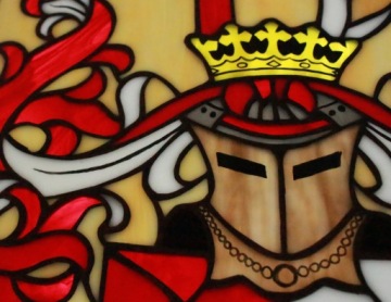 Витраж Тиффани, рыцарский герб, герб на заказ