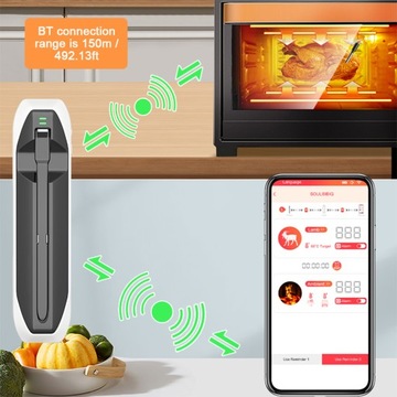 Беспроводной термометр для мяса 492FT Smart BT Meat