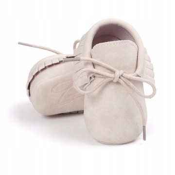 Buty niechodki balerinki białe z kokardkami do CHRZTU 6-12 74-80 18 19 12cm