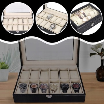 КОРОБКА-ОРГАНИЗАТОР ДЛЯ ЧАСОВ 12 шт.