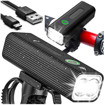 LATARKA LAMPKA ROWEROWA PRZÓD LAMPA LED POWERBANK