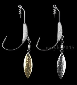 Texas Rig 7,2g Hak offsetowy skrzydełko srebrne 4#