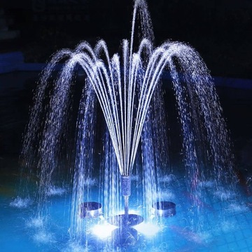 PŁYWAJĄCY FILTR SKIMMER 2500l/h Z FONTANNĄ 45W ECO