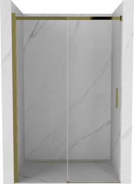 MEXEN OMEGA DRZWI PRYSZNICOWE 120 cm 8 mm GOLD
