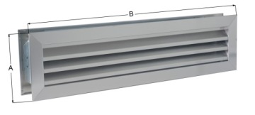 Металлические дверные решетки Inox, комплект 42x10