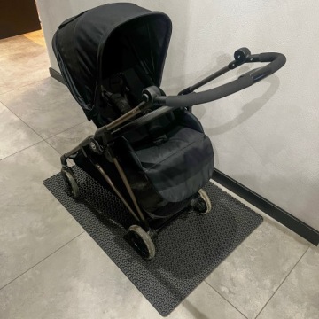 Коврик EVA HOME, защитный коврик для детской коляски 100х70 - СЕРЫЙ