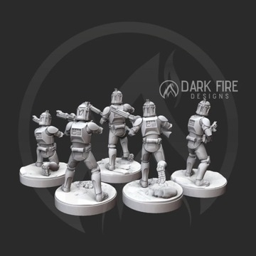 Модель Republic Trooper Rifle Squad подходит для игры Star Wars Legion.