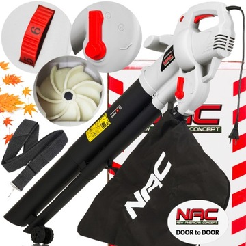 NAC ODKURZACZ DMUCHAWA do LIŚCI ROZDRABNIACZ 3200W z REGULACJĄ VBE320-AS-J