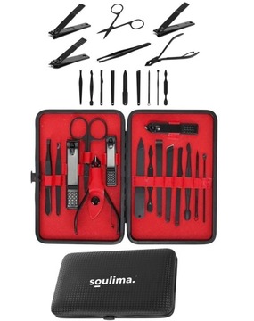 Zestaw Manicure Cążki Nożyczki Paznokci 16el Etui