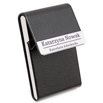 Визитница Черный кожаный футляр для визиток