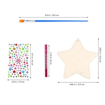 НАБОР ЗВЕЗДОЧНЫХ ВЕТРОВОК, НАБОР ДЛЯ ИЗГОТОВЛЕНИЯ ОКОННЫХ ЗВОНКОВ, ПОЛЫЙ, ДЕКОРИРОВАНИЕ