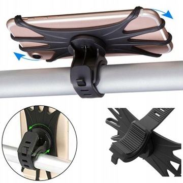 ДЕРЖАТЕЛЬ ДЛЯ ТЕЛЕФОНА, РУЛЬ ВЕЛОСИПЕДА, СИЛИКОНОВЫЙ, РЕГУЛИРУЕМЫЙ