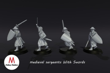Medieval Sergeants with Swords - 1 szt.