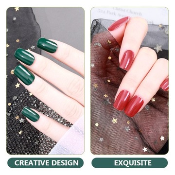 12 листов самоклеящихся наклеек для ногтей с полной оберткой