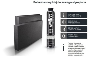 KLEJ PU DO STYROPIANU TERMO - GREY YETCIO 750 ML