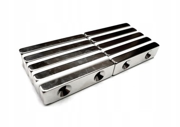 MAGNES NEODYMOWY pod WKRĘTY 40x10x5 mm 10 SZTUK