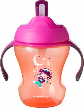 Tommee Bidon ze słomką niekapek Love Pink 230ml 6m