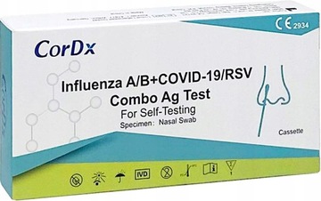 Test CorDx COMBO 4w1 COVID-19 Grypa Typ A/B RSV