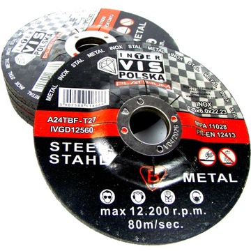 TARCZA DO SZLIFOWANIA METALU stali ŚCIERNICA 125 MM X 6,0 MM INOX PLATINUM