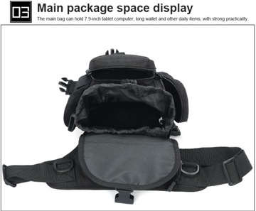 черная тактическая поясная сумка