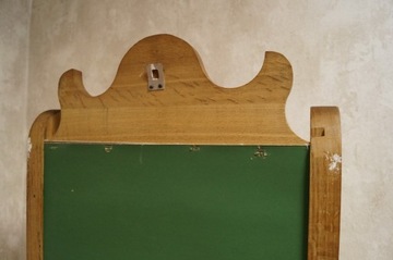 ЗЕРКАЛО В ДУБОВОЙ РАМЕ С ПОЛКОЙ из МАССИВА ДУБА d-550