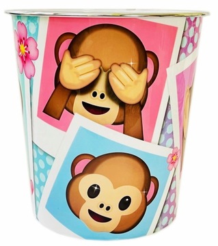 KOSZ NA ŚMIECI BAJKOWY POJEMNIK DLA DZIECI EMOJI MAŁPKA MONKEY